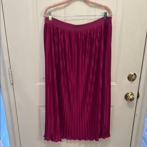 Elegant Pink Pleated Skirt 2X